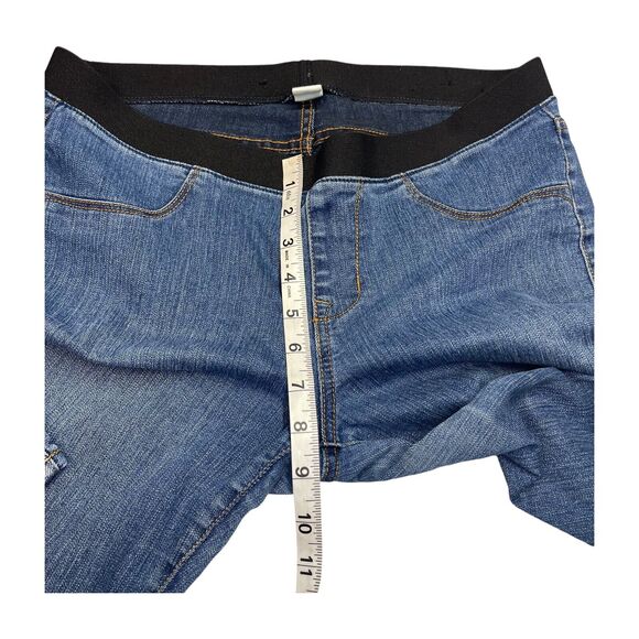 Old Navy Jeans Womens 12 Regular Blue Denim Cotton Pull On Mid-Rise Straight Leg - Picture 5 of 7